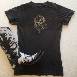 Sinful Short Sleeve Distressed Tee